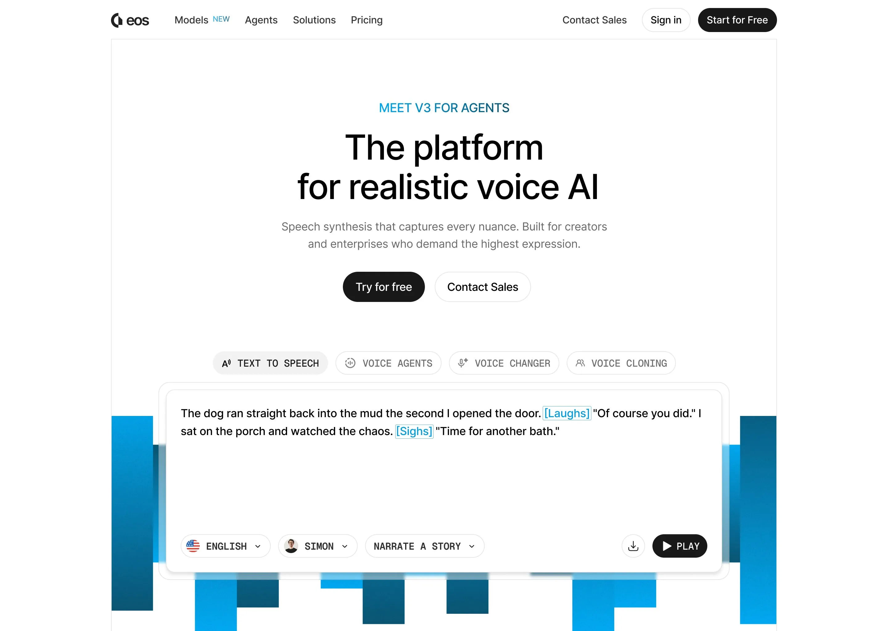 Eos – website design