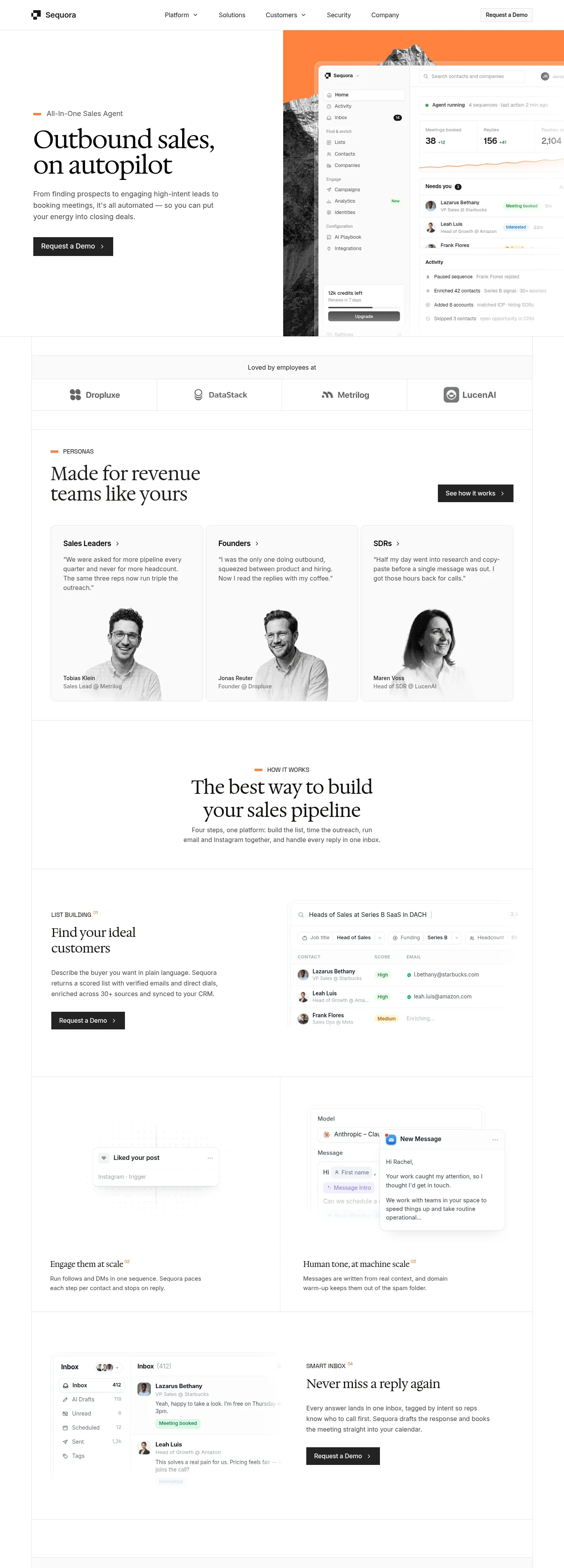 Sequora – website design 1