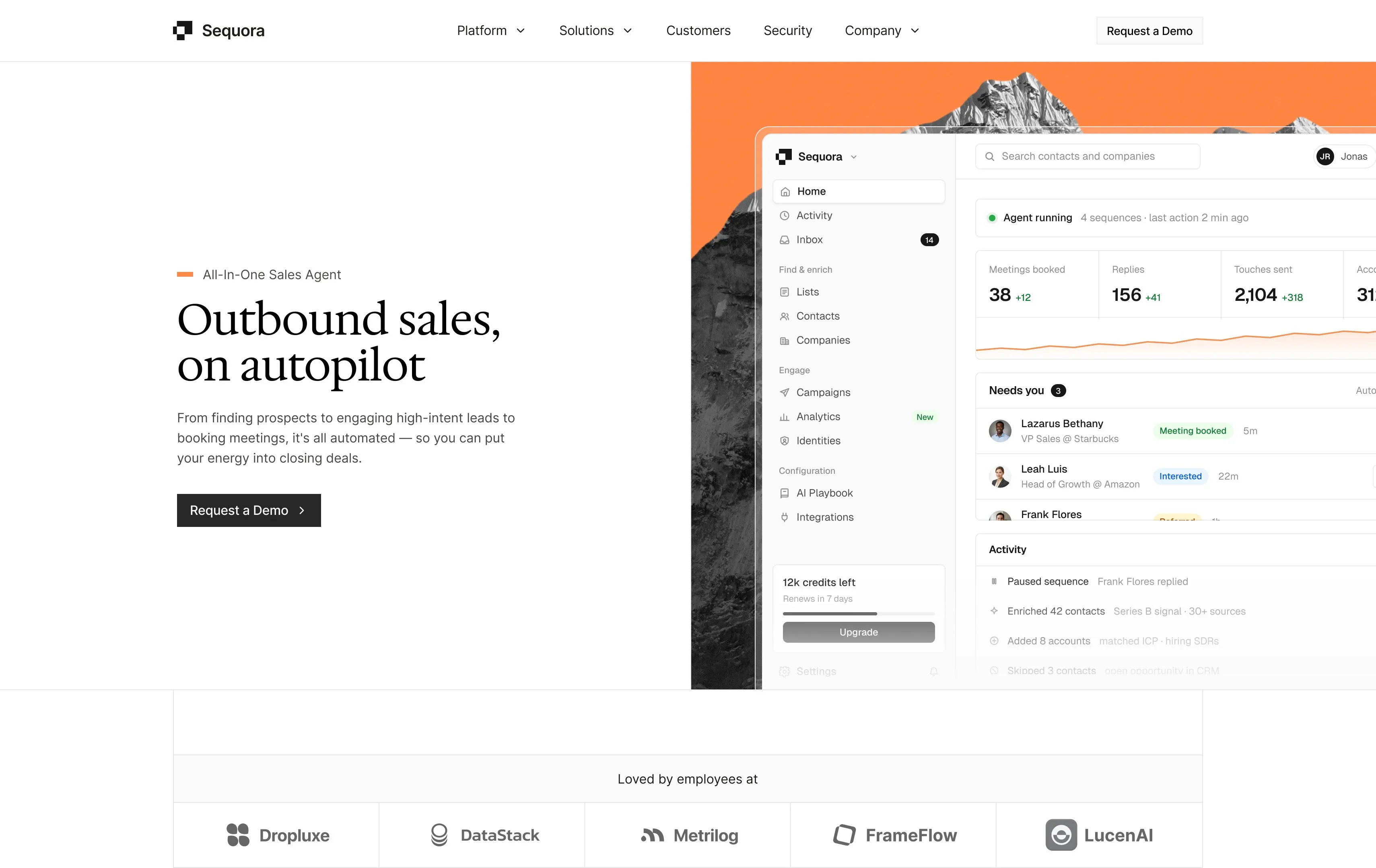 Sequora – website design